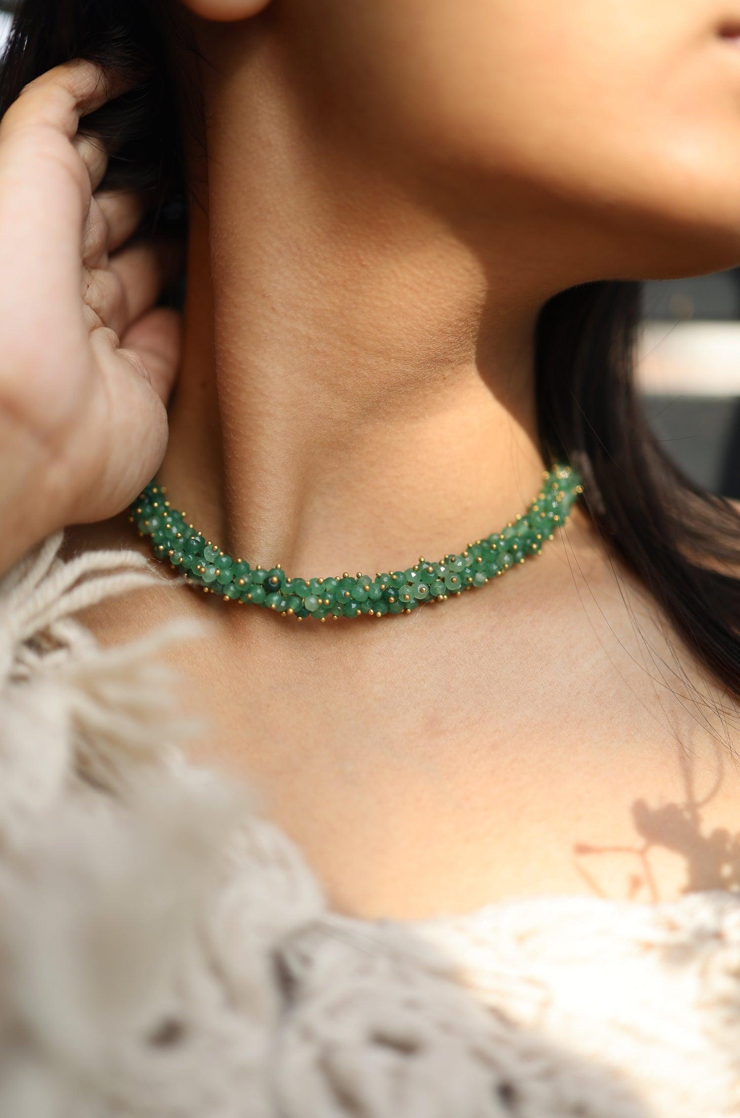 Green Onyx Elegance Necklace - Dyulokha
