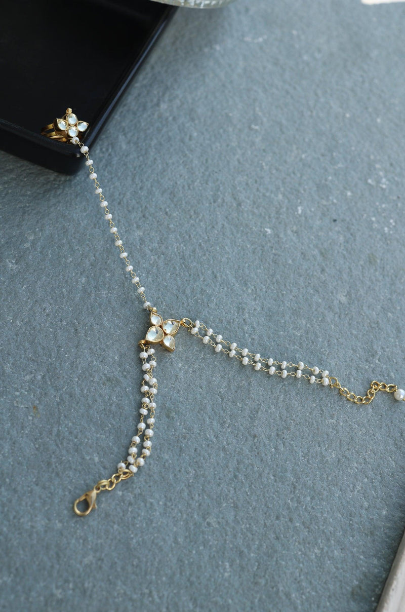 Kundan Motifs Hathphool - Dyulokha