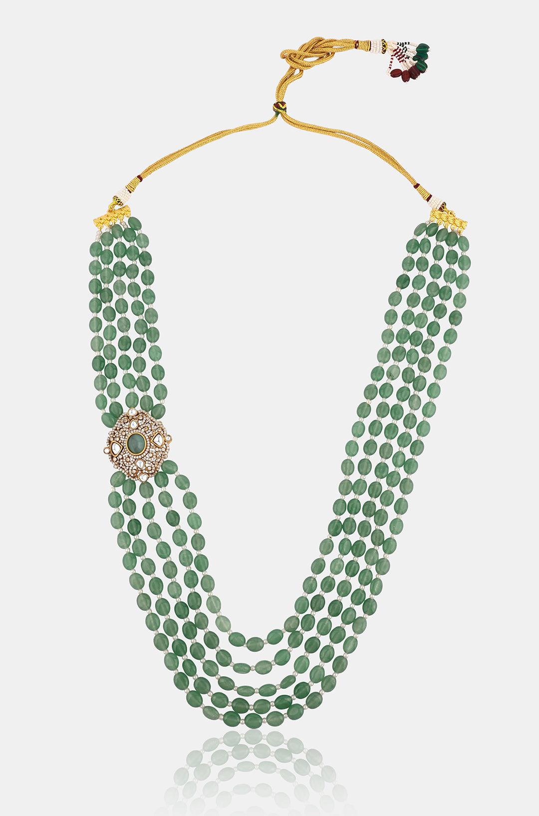 Minty Polki Elegance Necklace - Dyulokha