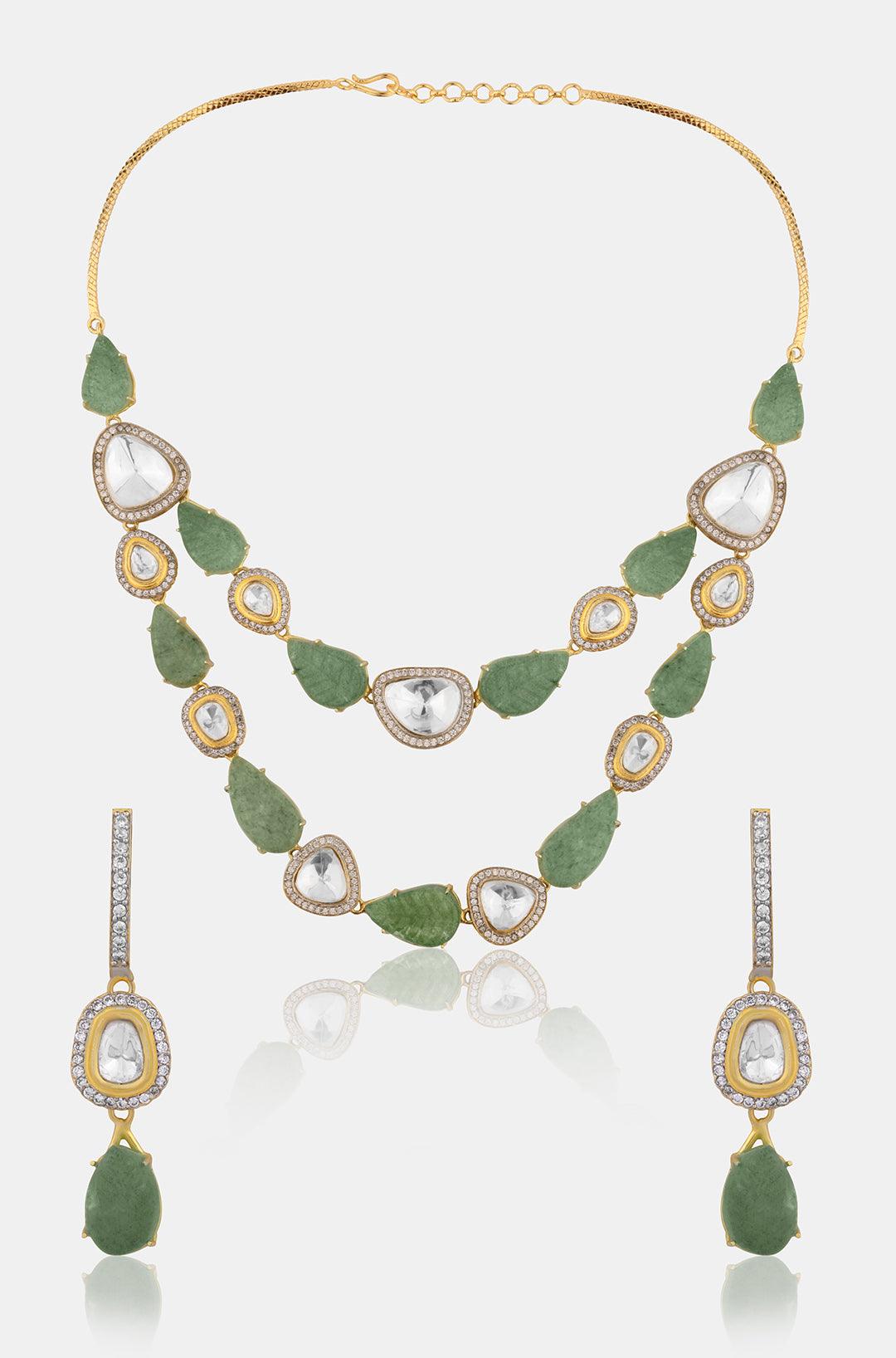 Fresh Mint Polki Set - Dyulokha