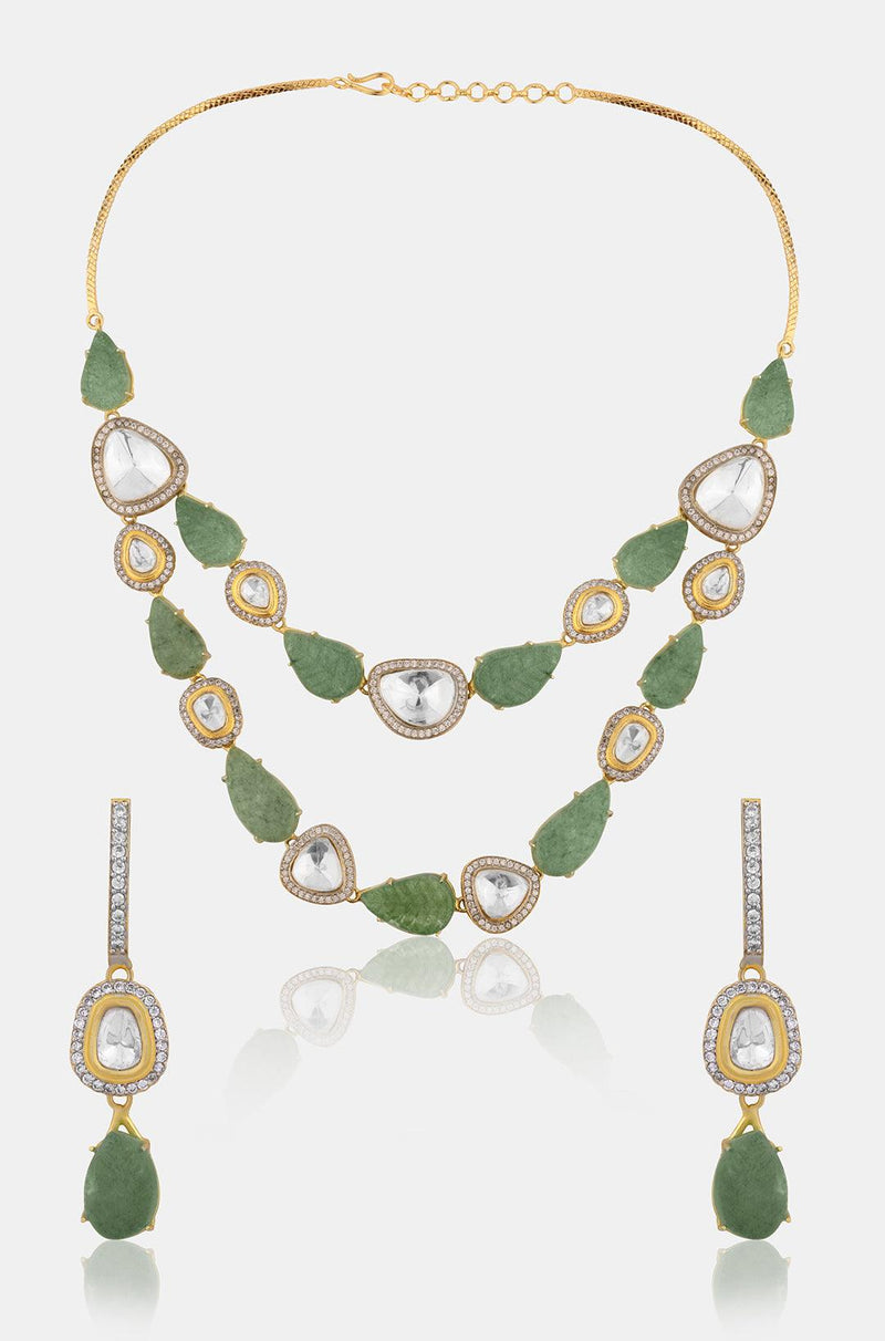 Fresh Mint Polki Set - Dyulokha