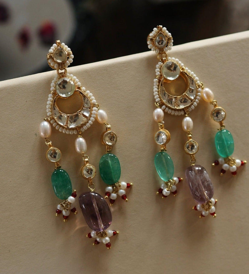 Radiant Kundan Earrings - Dyulokha