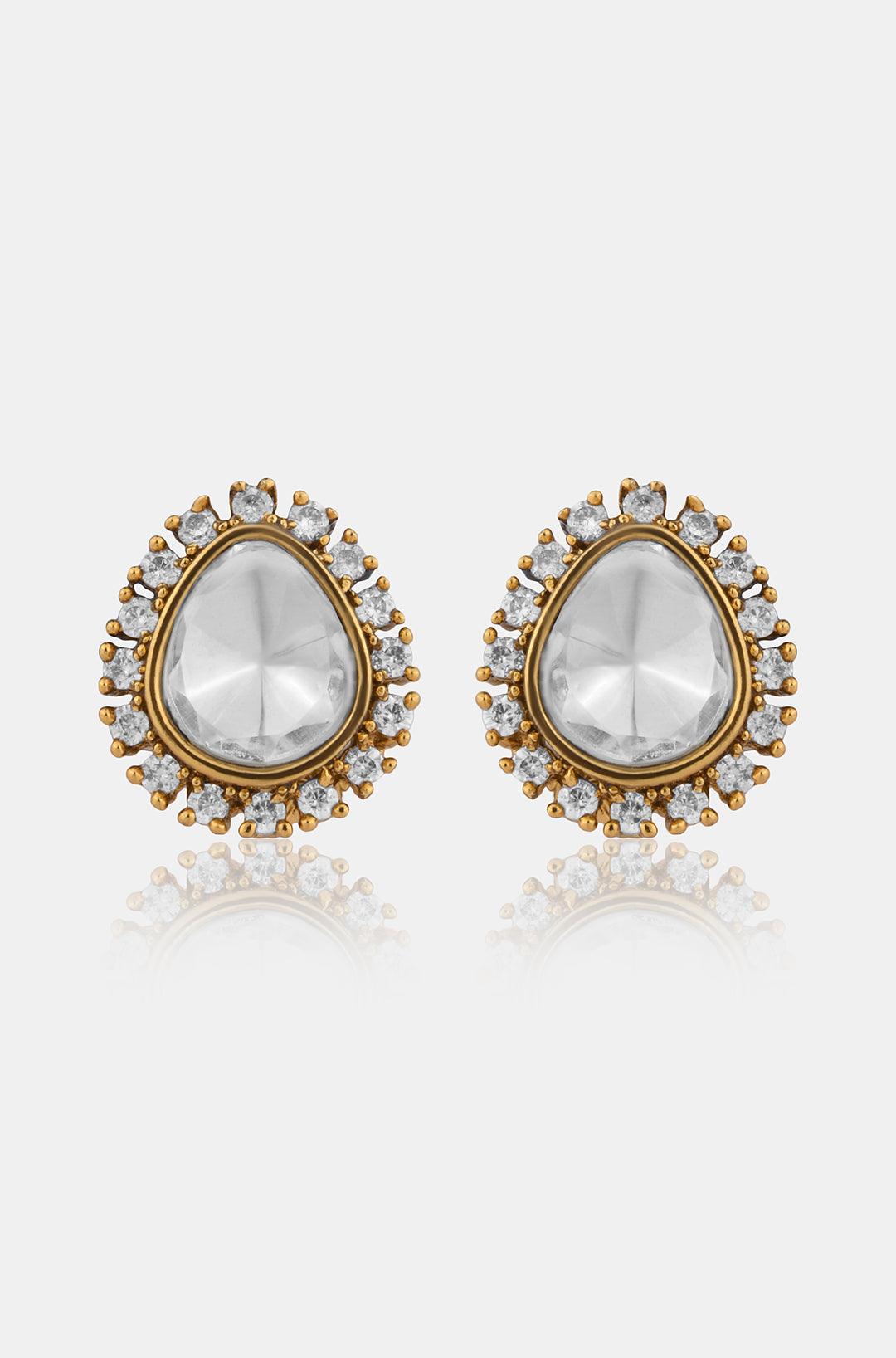 Polki Sparkle Studs - Dyulokha