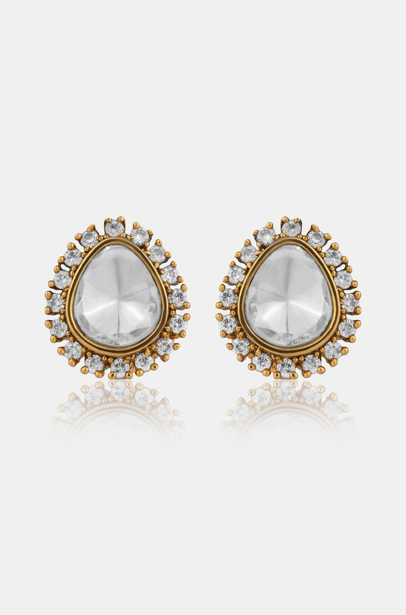 Polki Sparkle Studs - Dyulokha