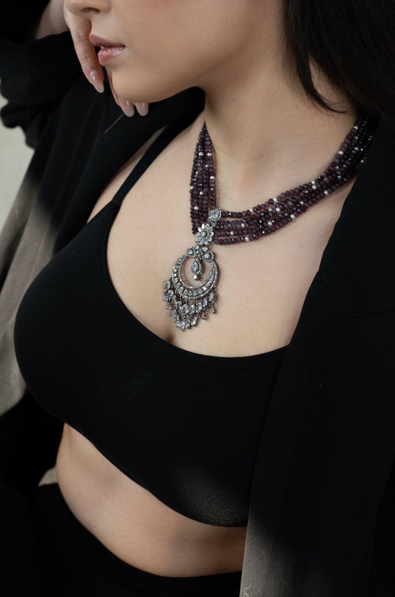 Royal Amethyst Victorian Necklace - Dyulokha
