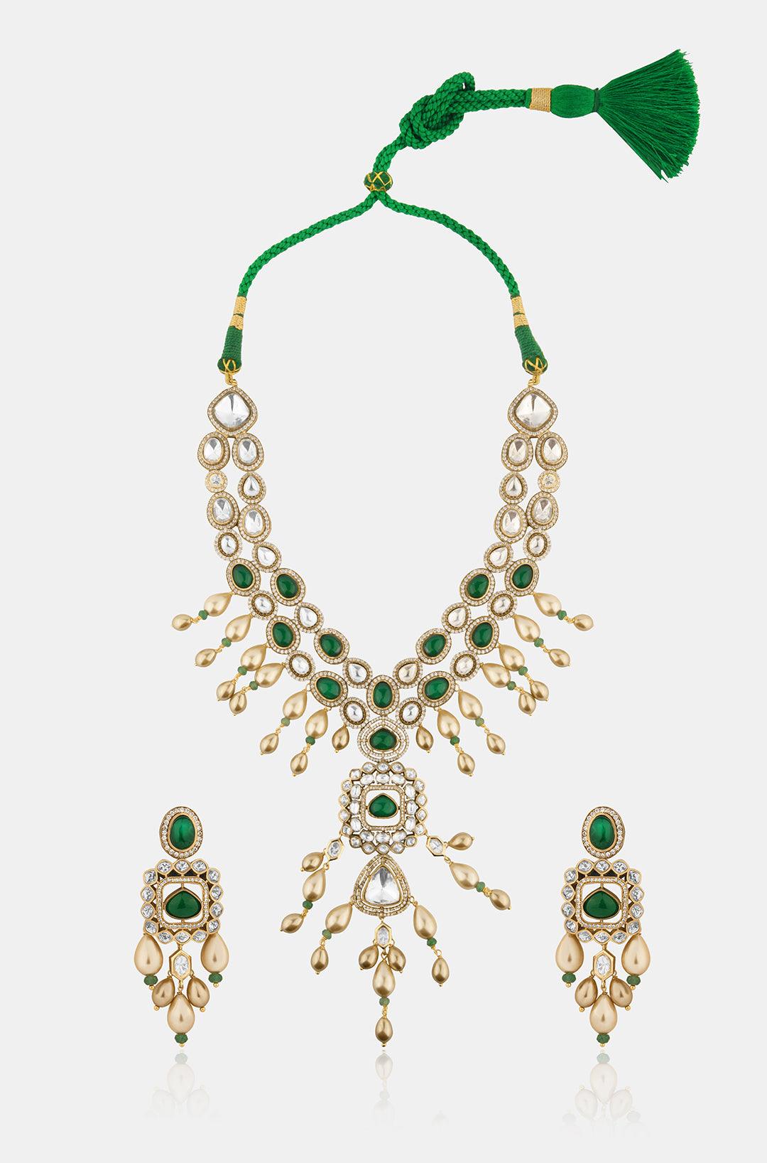 Majestic Charm Ranihaar Necklace Set - Dyulokha