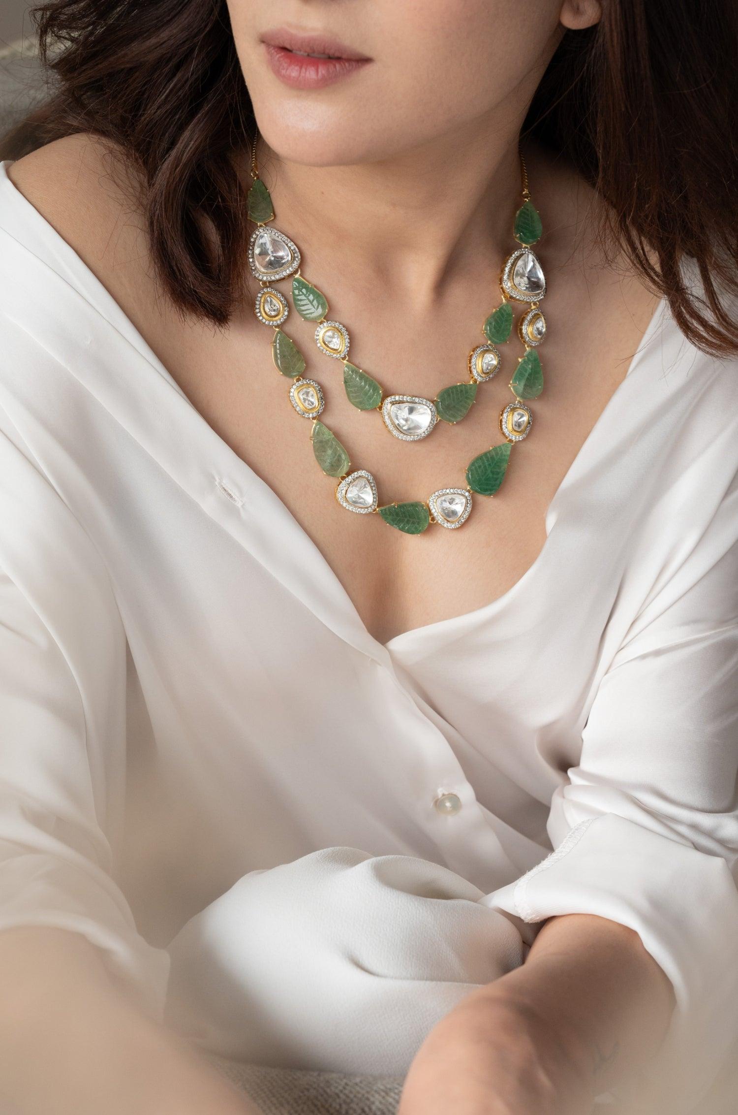 Fresh Mint Polki Set - Dyulokha