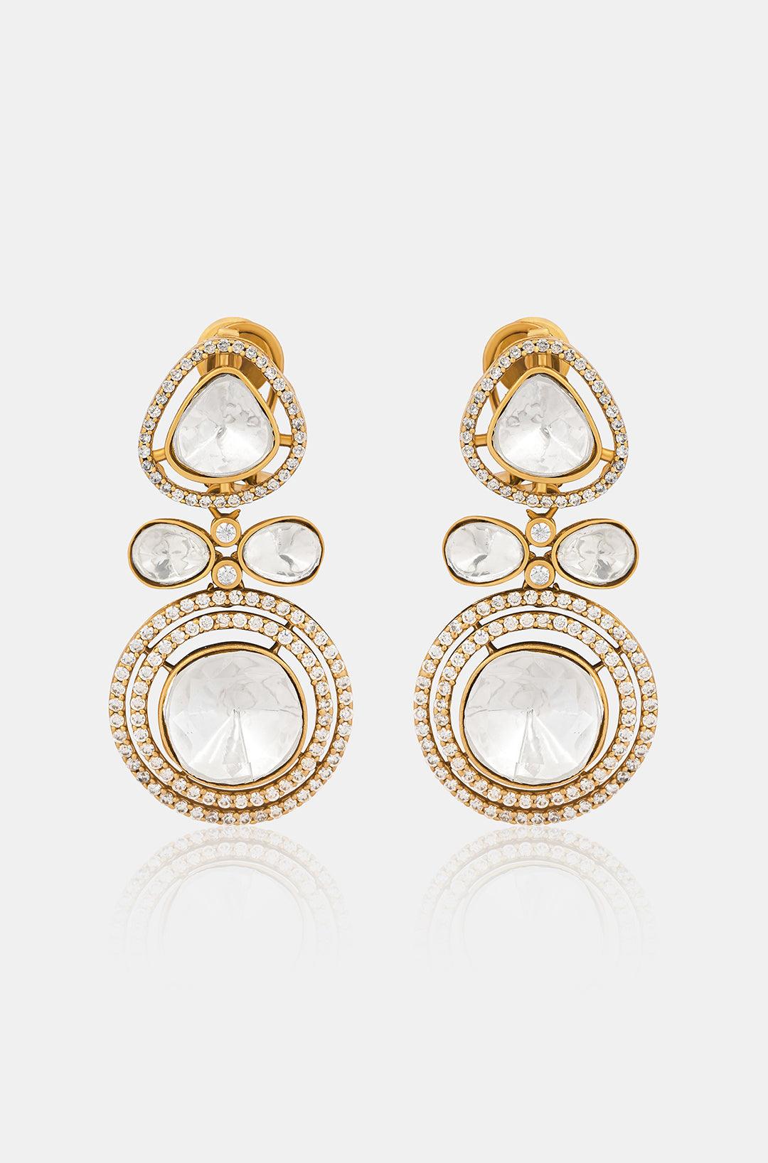Polki Sparkle Earrings - Dyulokha