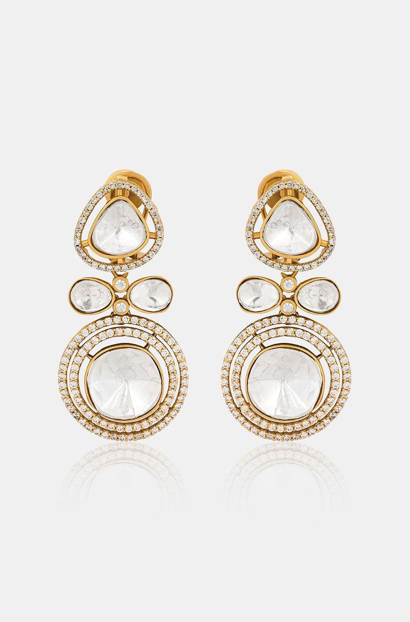 Polki Sparkle Earrings - Dyulokha