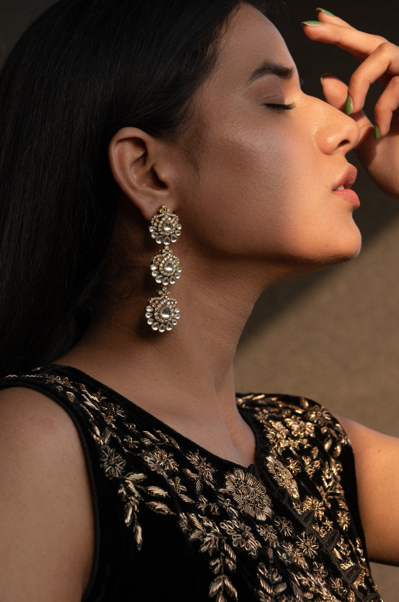 Dazzling Polki Earrings - Dyulokha