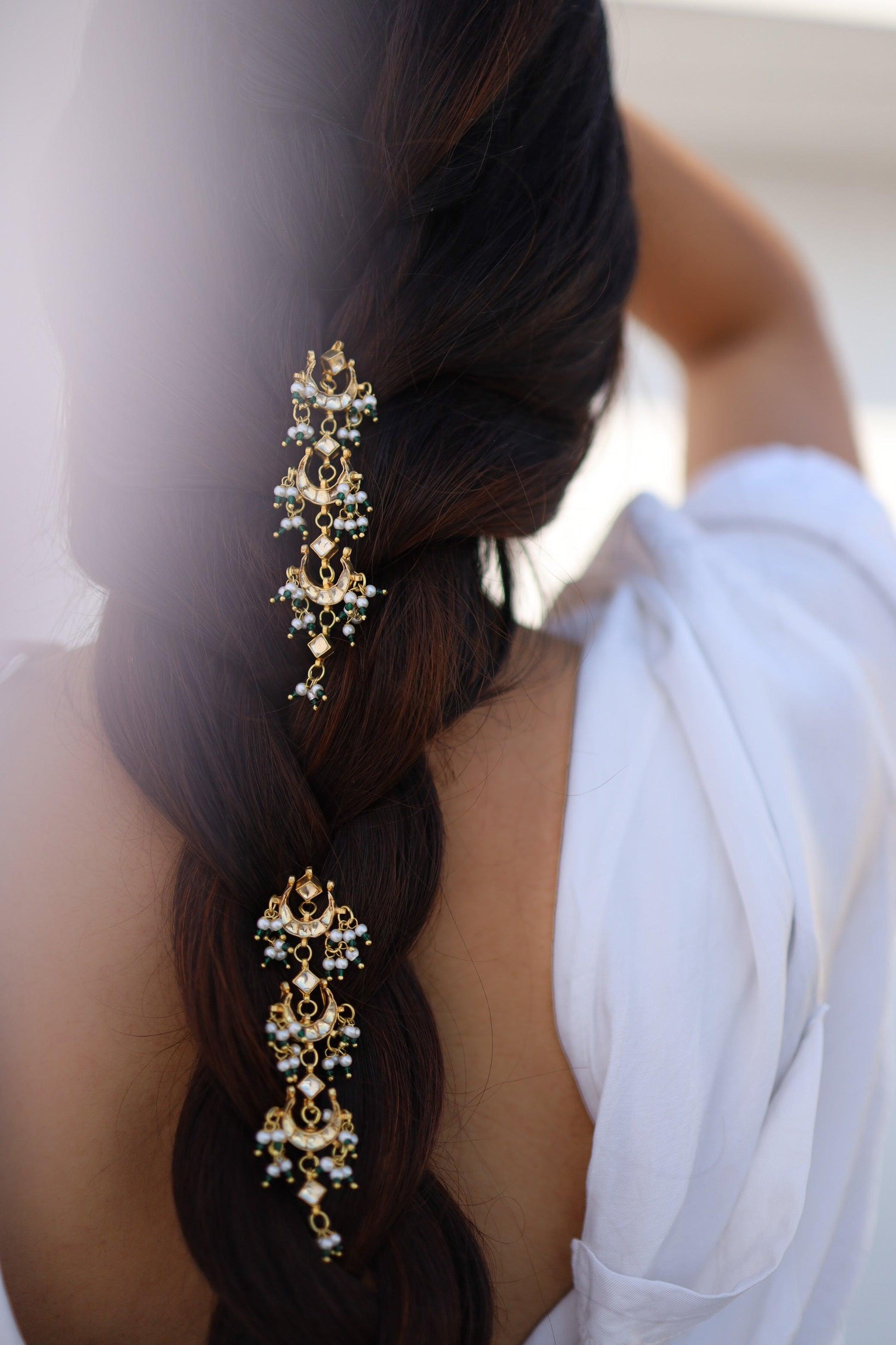 Kundan Braid pin - Dyulokha