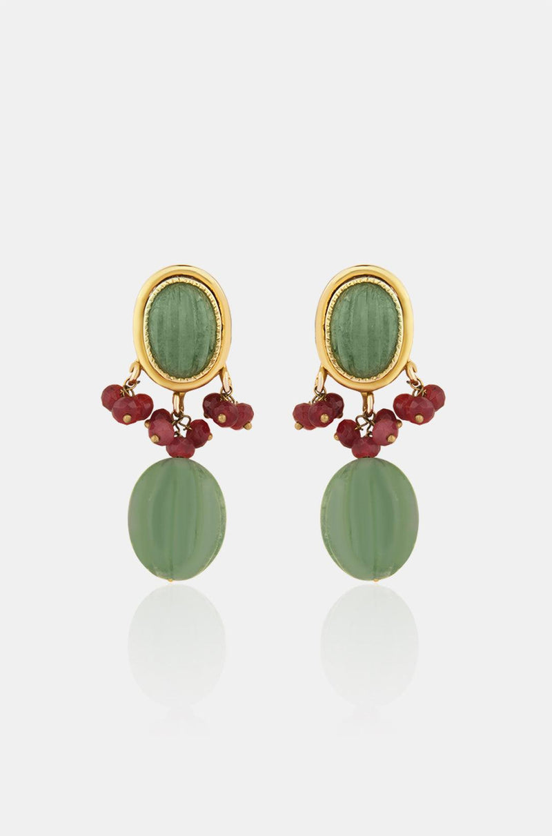 Scarlet Mint Choker Set - Dyulokha