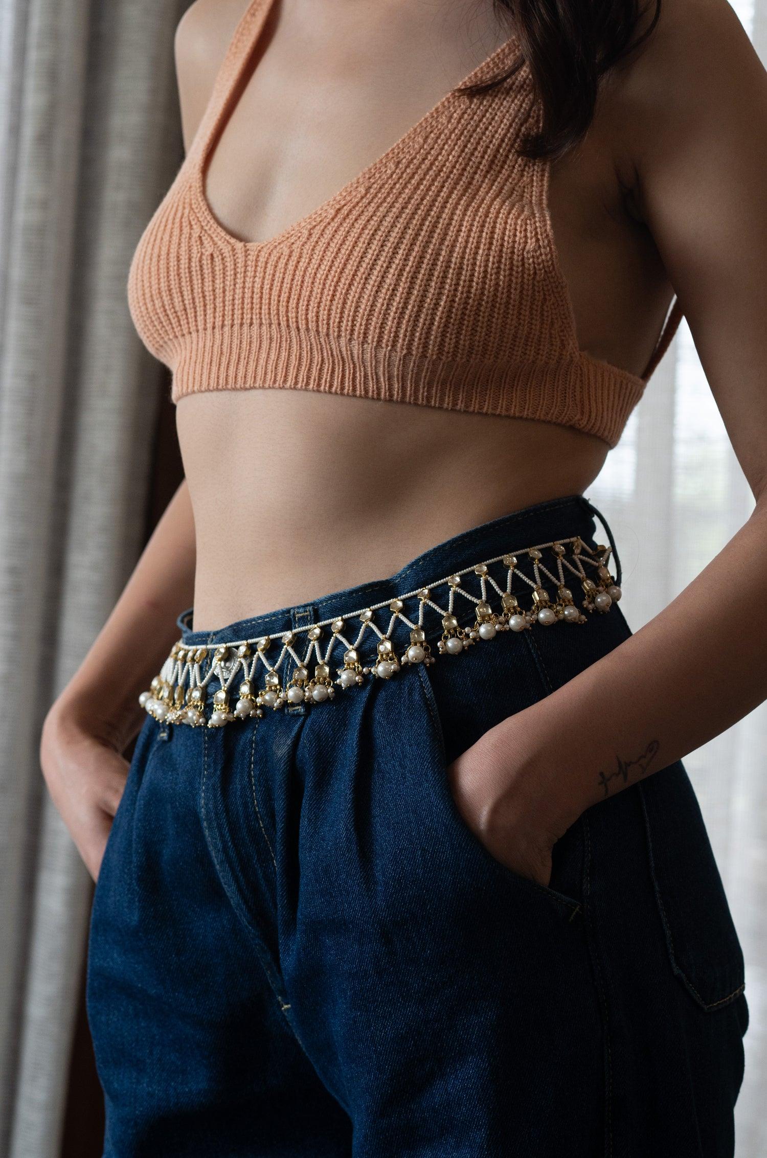 Kundan Pearl Kamarbandh - Dyulokha