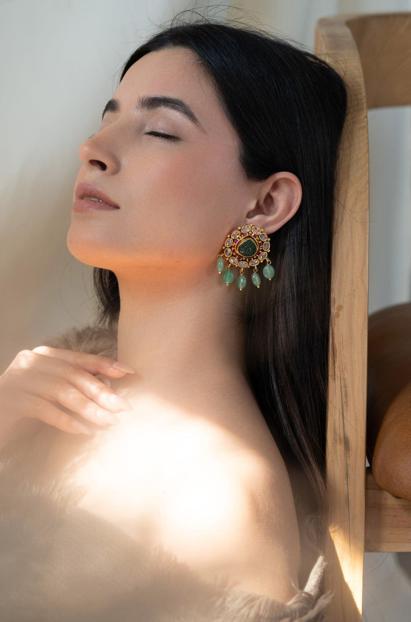 Green Radiance Studs - Dyulokha
