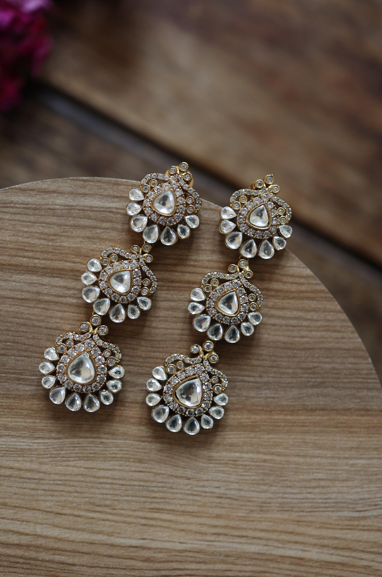 Dazzling Polki Earrings - Dyulokha