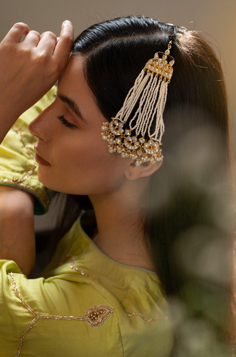 Royal Kundan Pearl Passa - Dyulokha