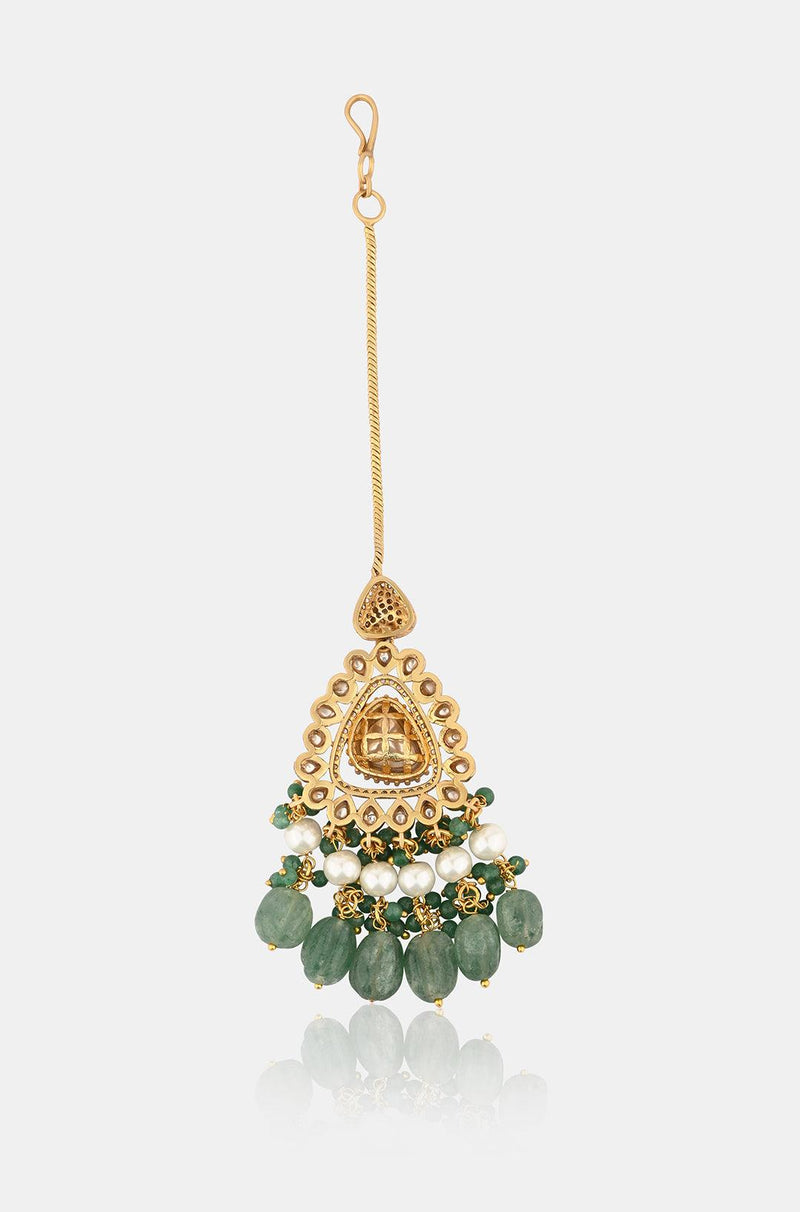 Emerald Glow Maangtikka - Dyulokha