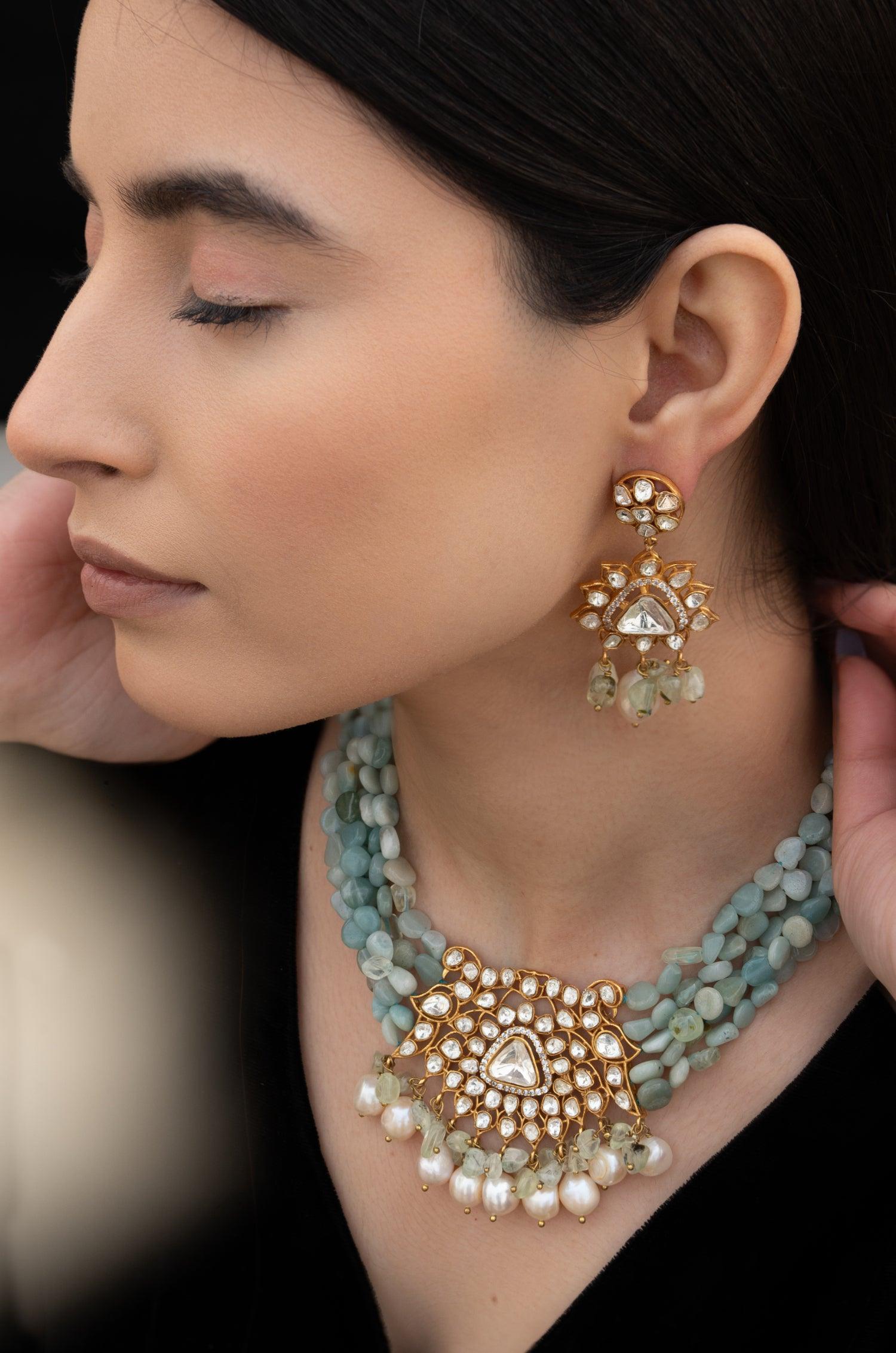 Turquoise Splendor Necklace Set - Dyulokha