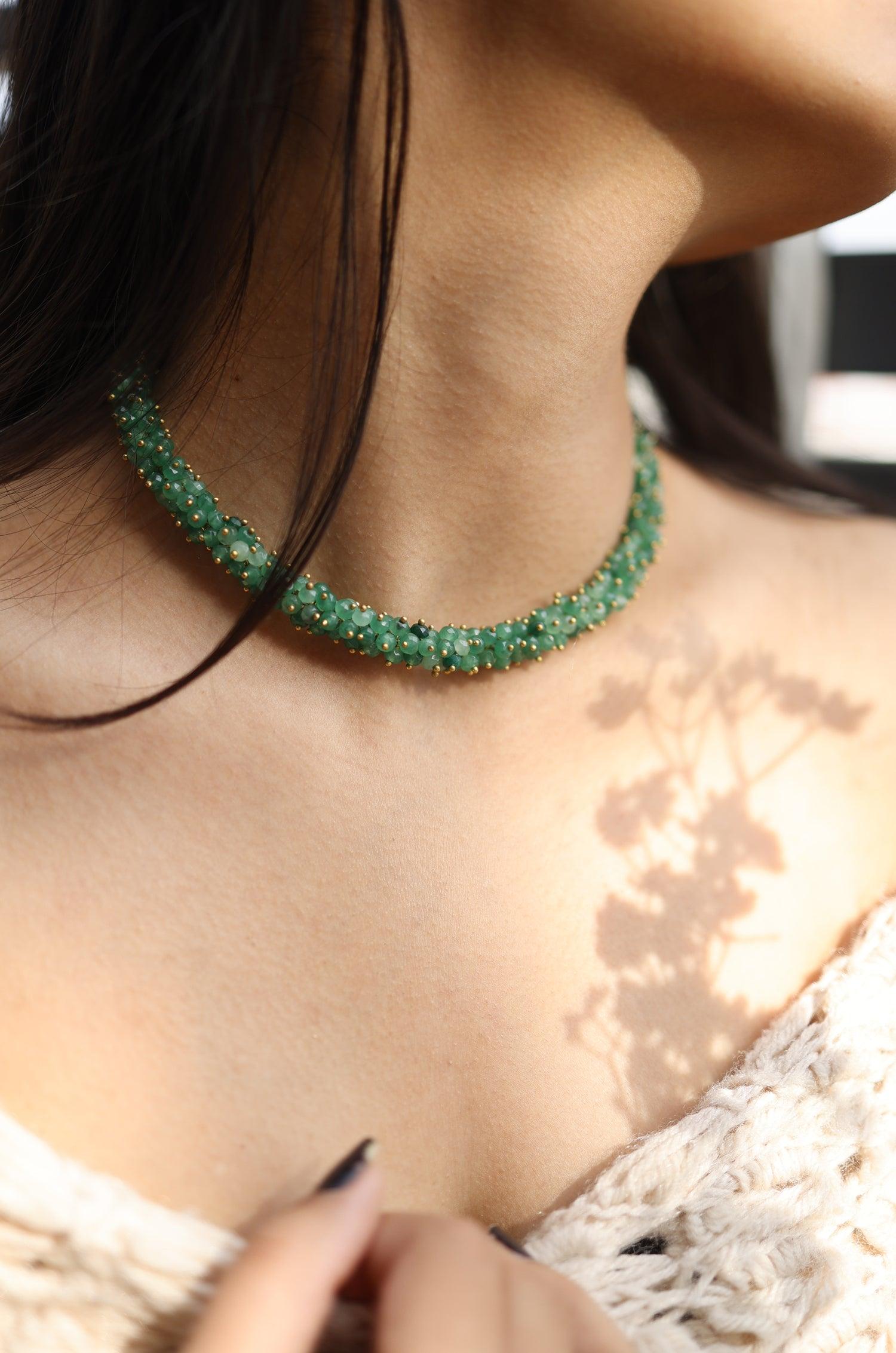 Green Onyx Elegance Necklace - Dyulokha