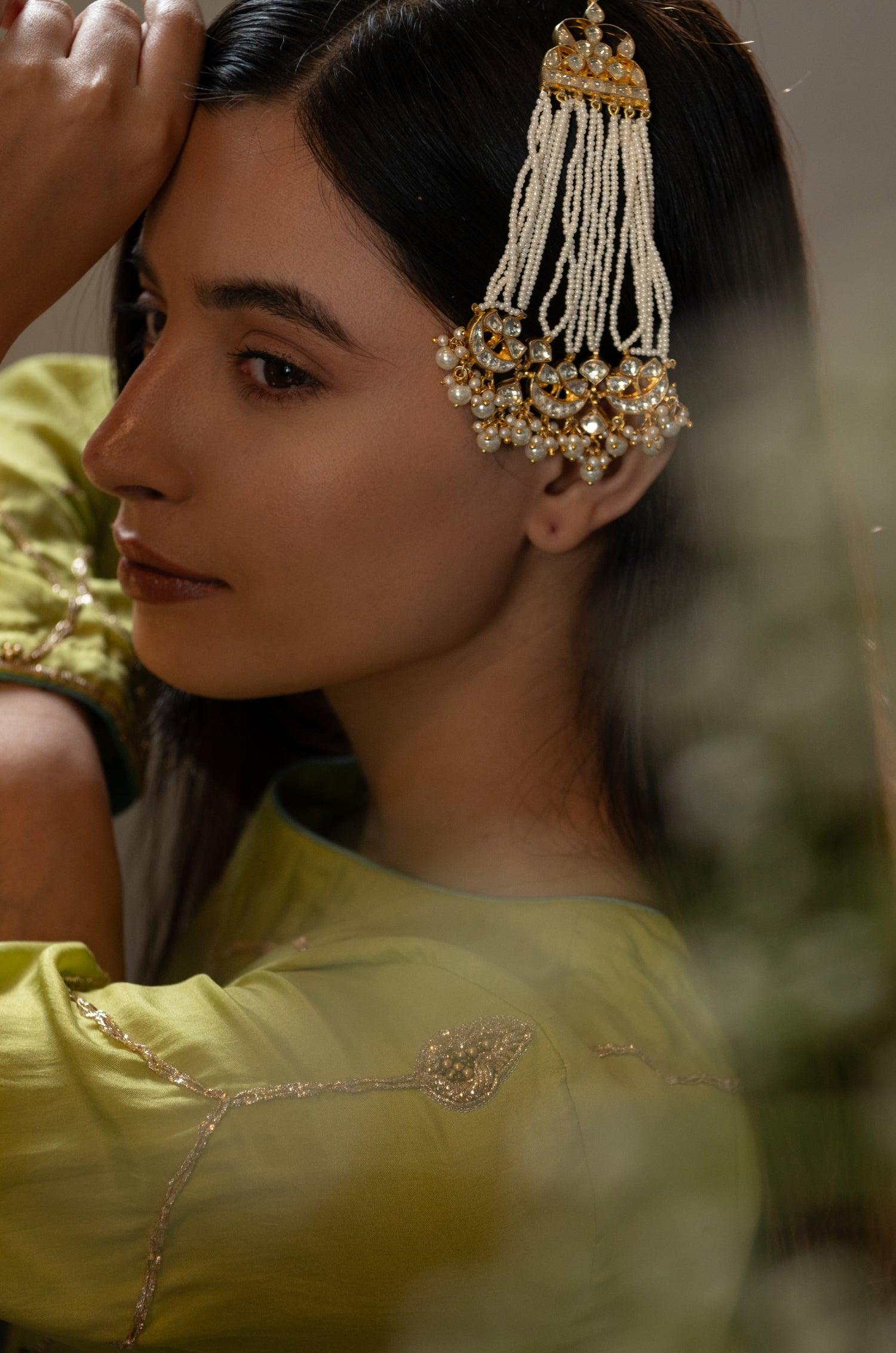 Royal Kundan Pearl Passa - Dyulokha