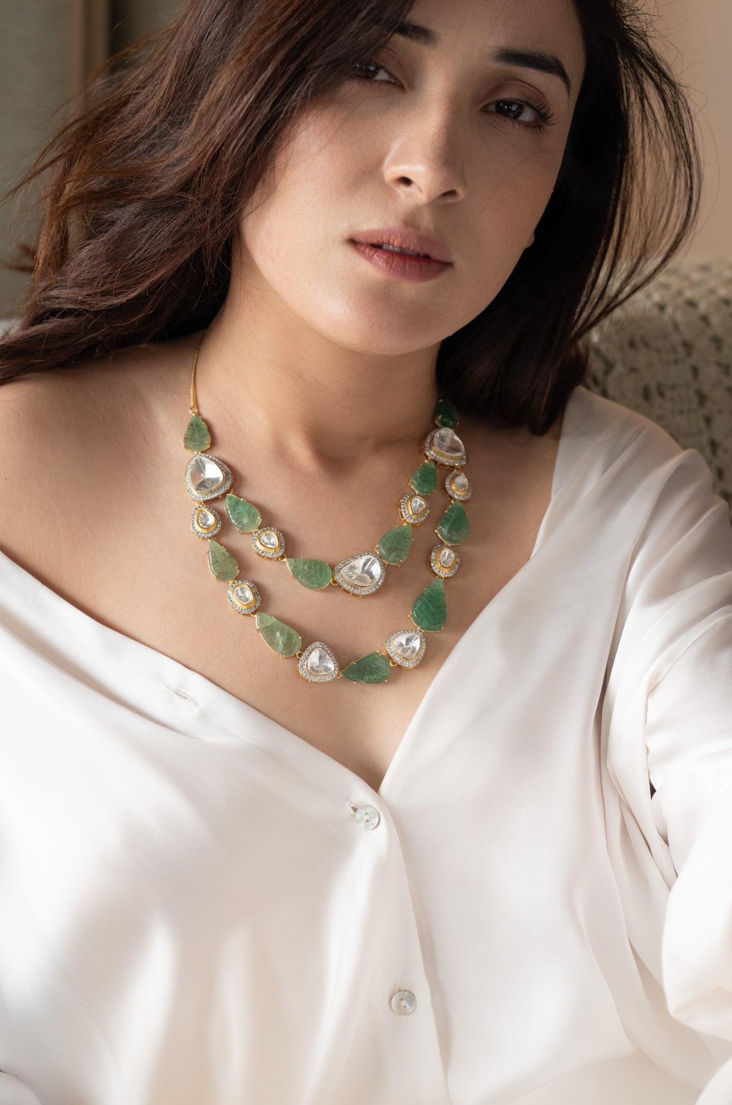 Fresh Mint Polki Set - Dyulokha