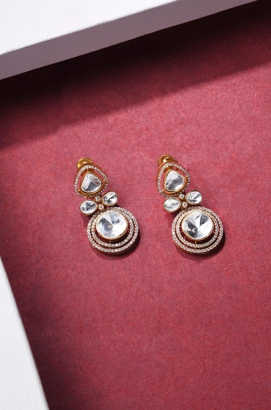 Polki Sparkle Earrings - Dyulokha