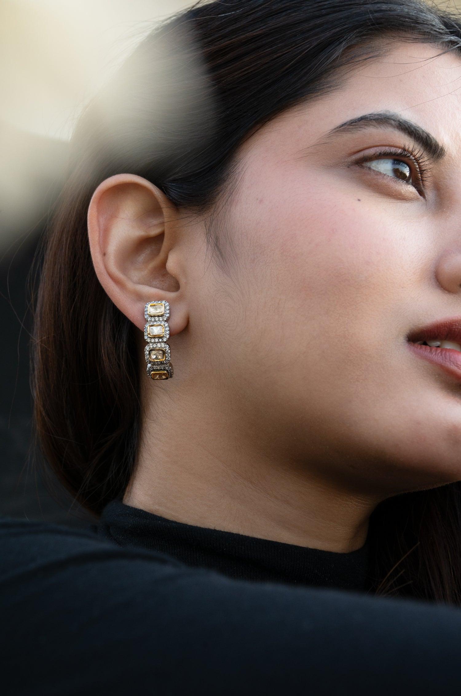 Polki Harmony Hoops - Dyulokha