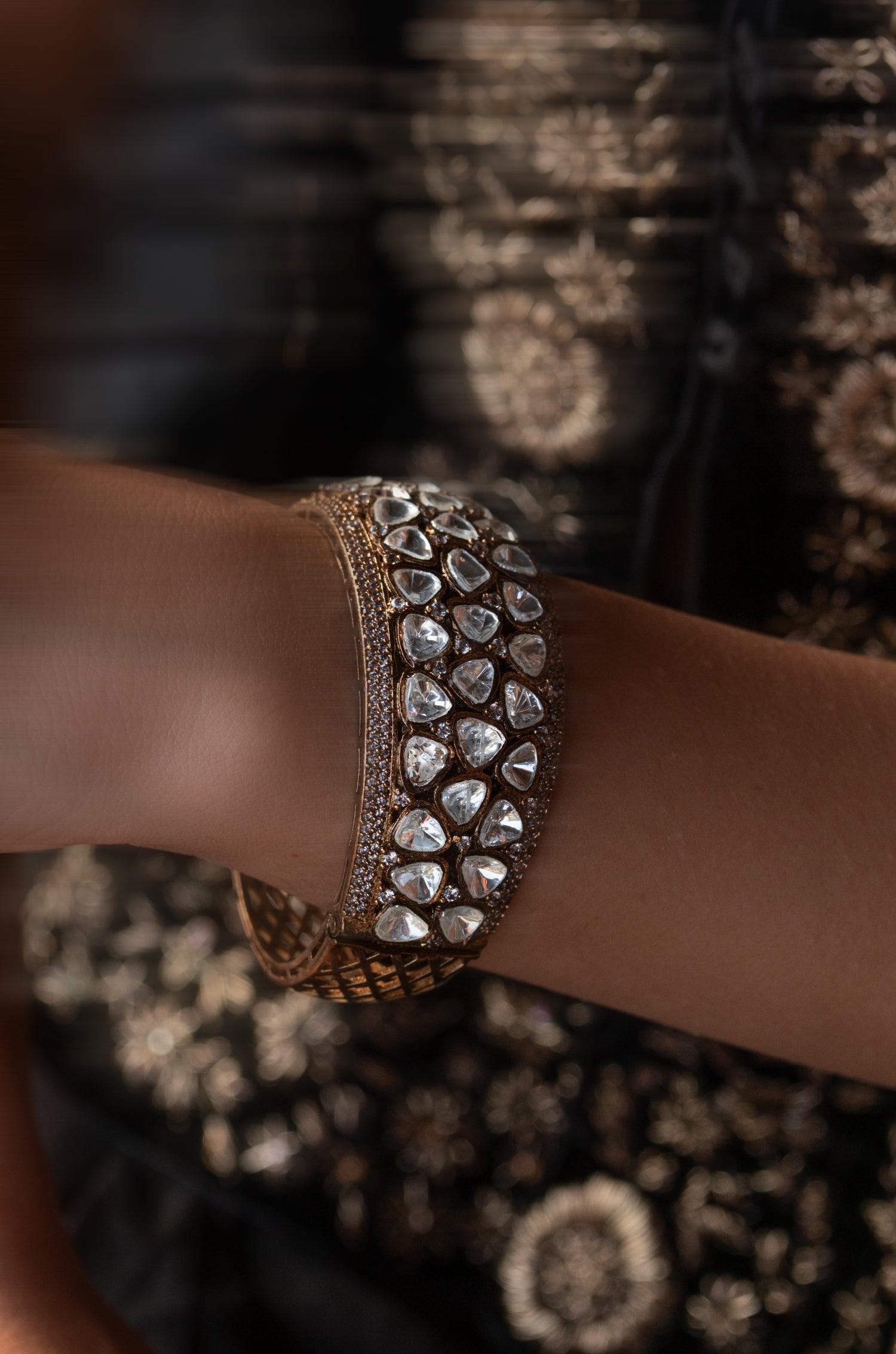 Victorian Polki Bangle - Dyulokha