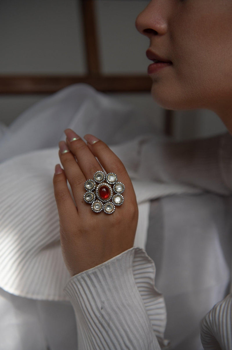 Ruby Polki Ring - Dyulokha