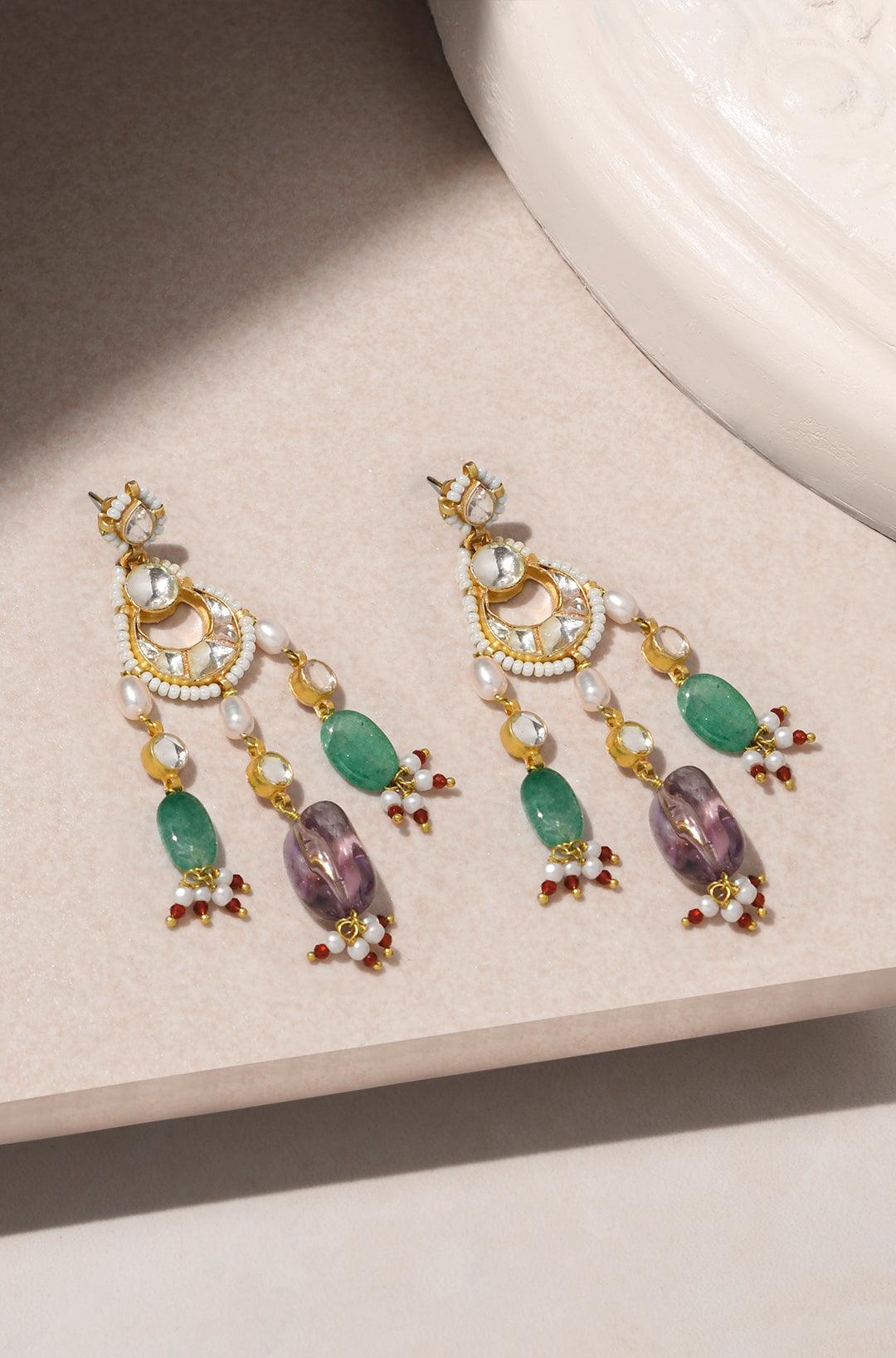 Radiant Kundan Earrings - Dyulokha