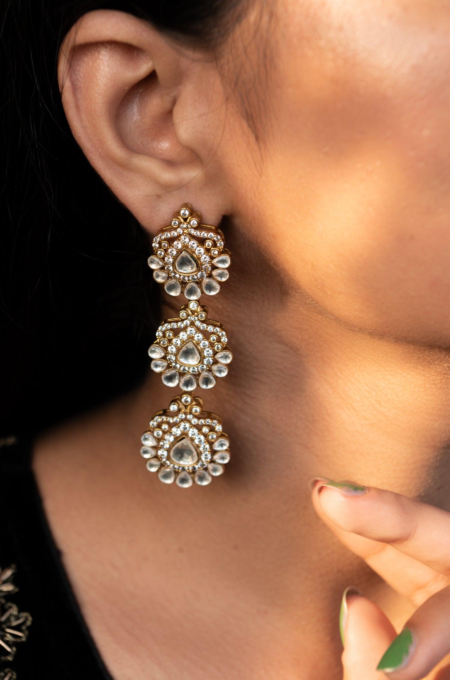 Dazzling Polki Earrings - Dyulokha
