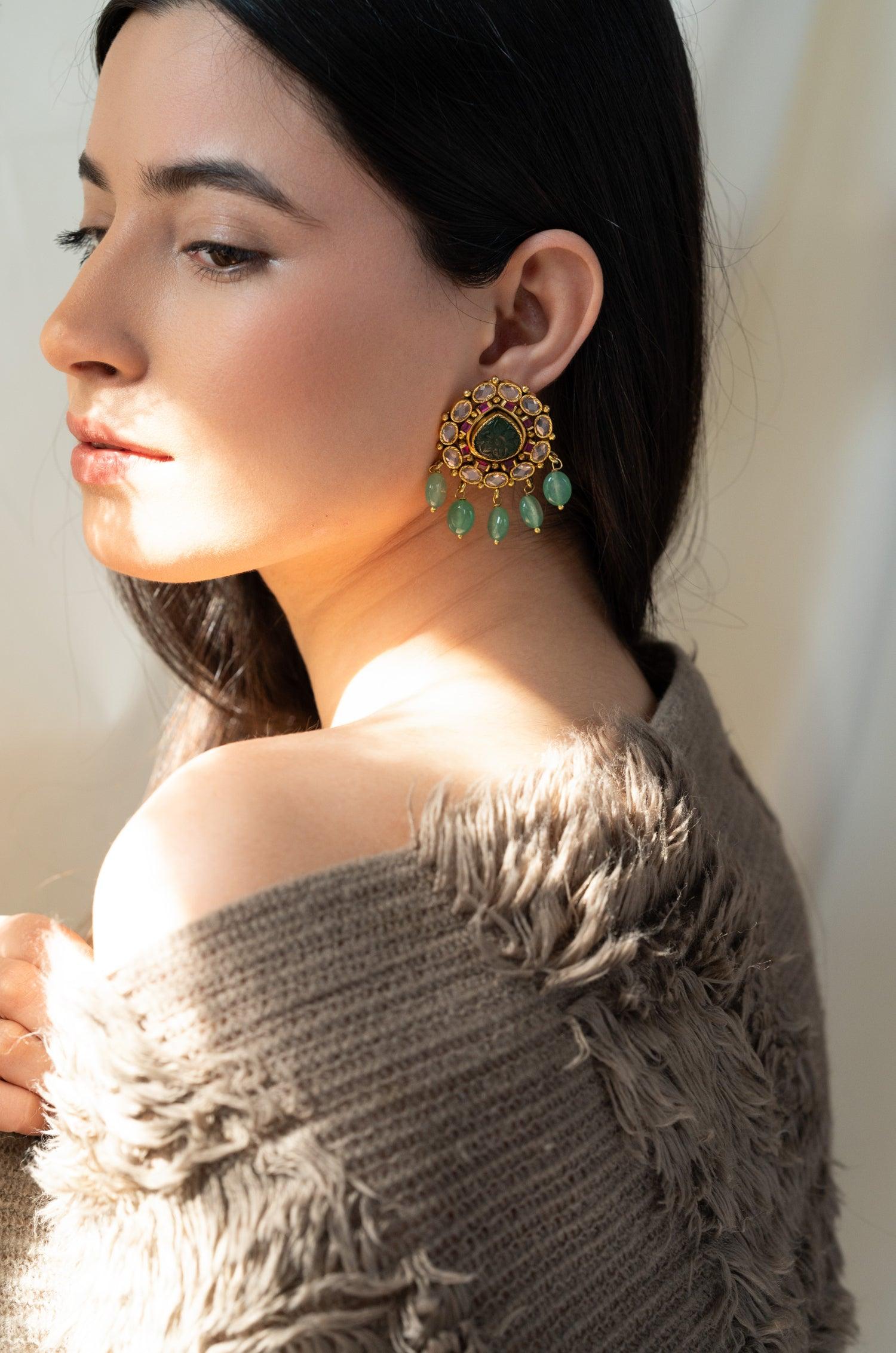 Green Radiance Studs - Dyulokha