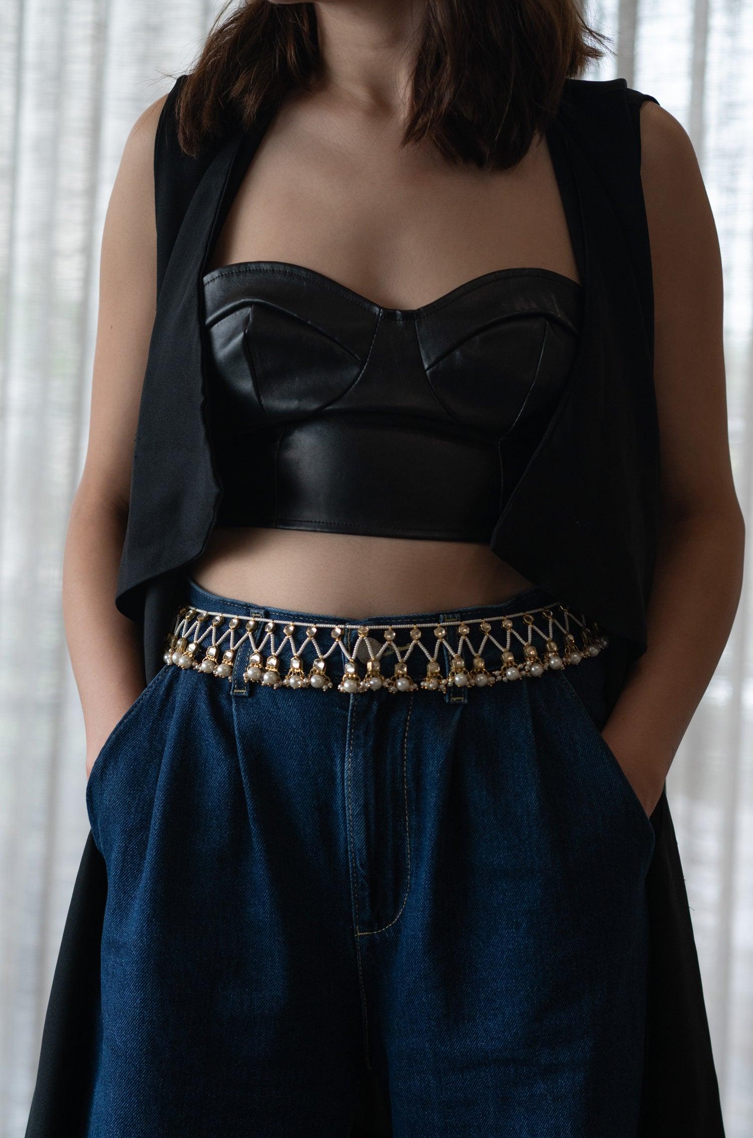 Kundan Pearl Kamarbandh - Dyulokha