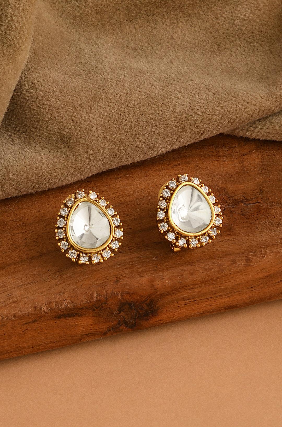 Polki Sparkle Studs - Dyulokha