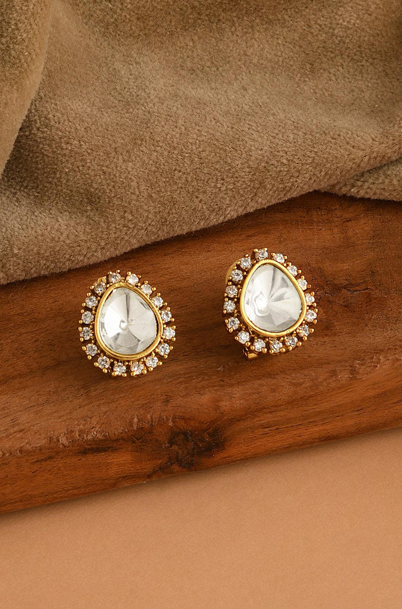 Polki Sparkle Studs - Dyulokha