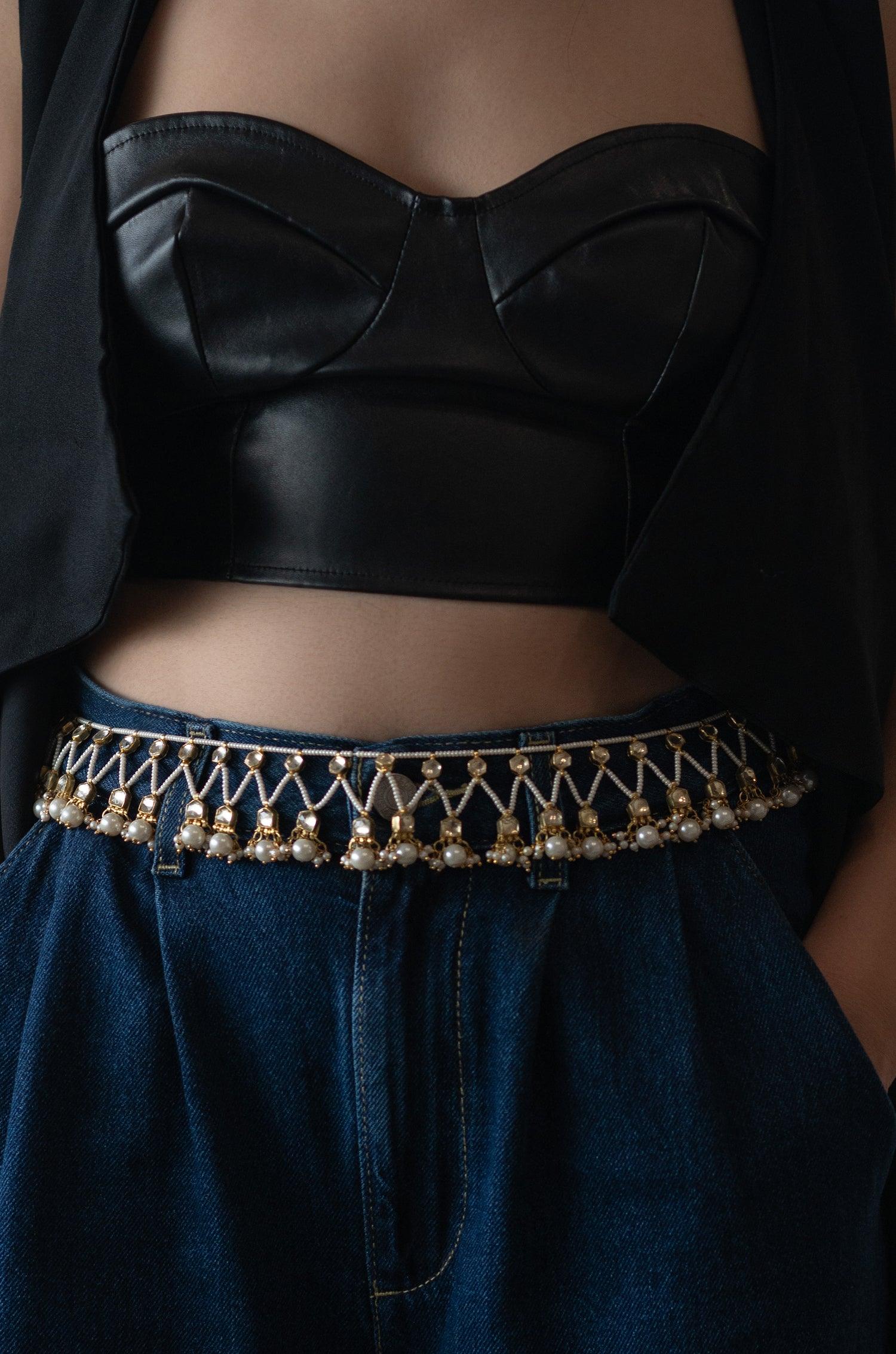 Kundan Pearl Kamarbandh - Dyulokha