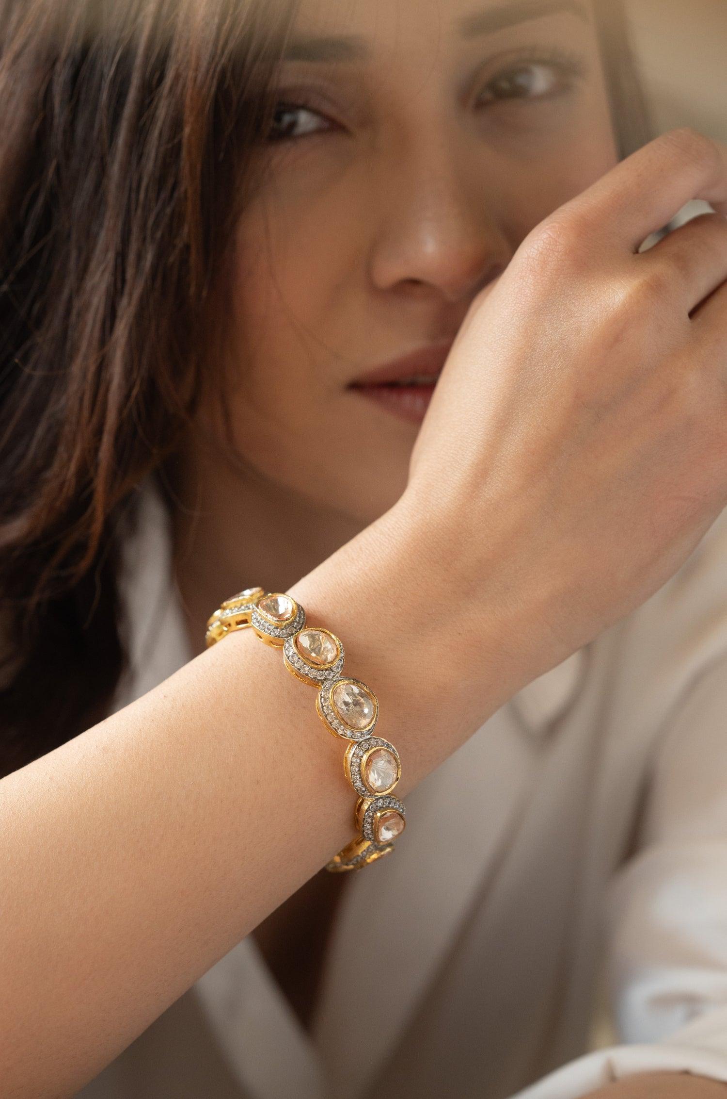 Dazzling Polki Bangle - Dyulokha