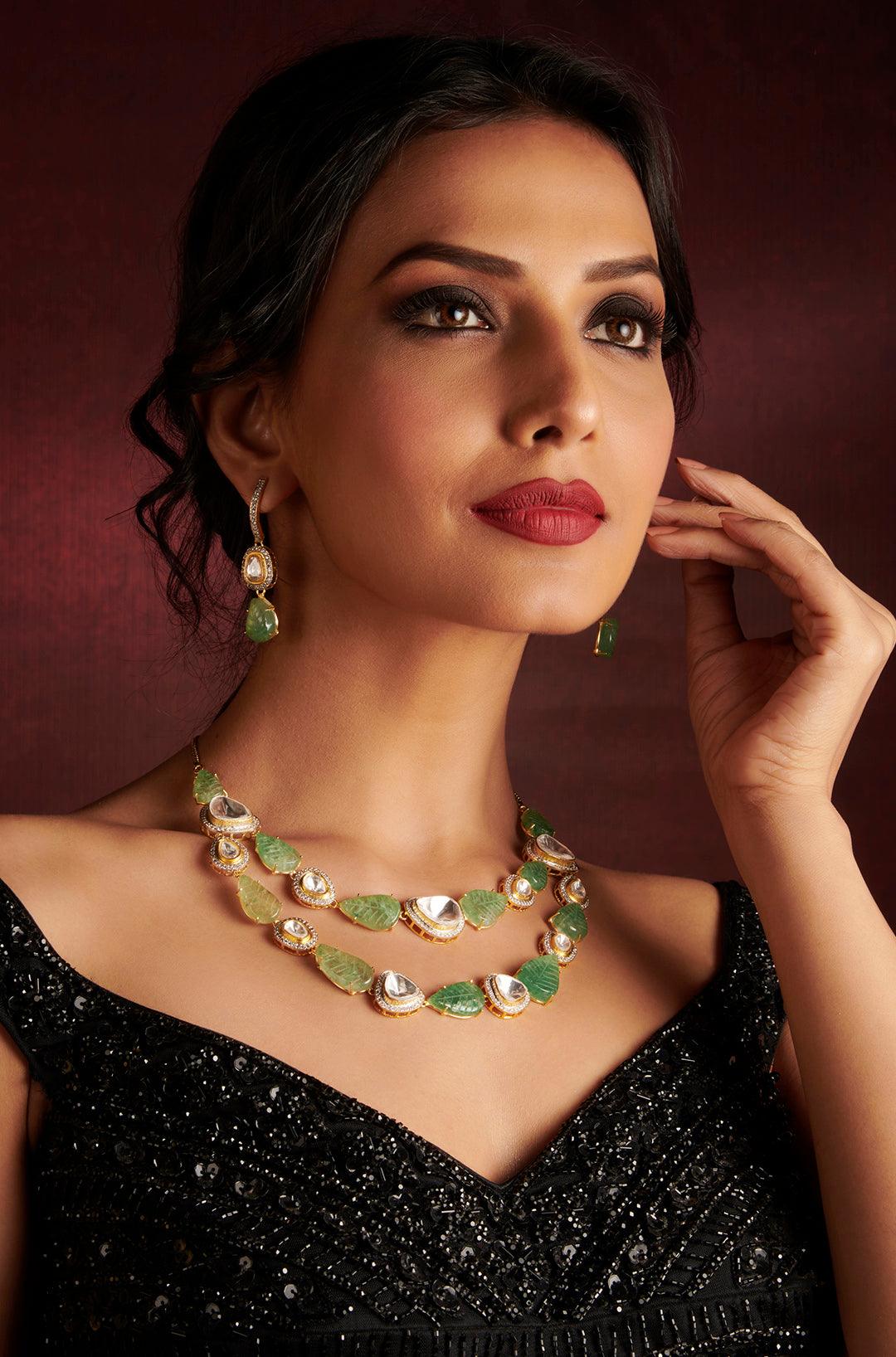 Fresh Mint Polki Set - Dyulokha