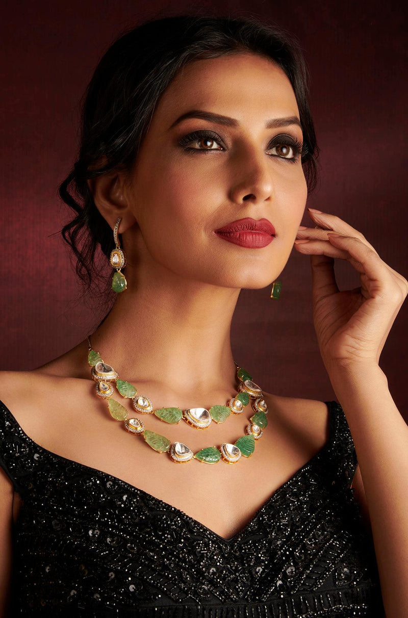 Fresh Mint Polki Set - Dyulokha