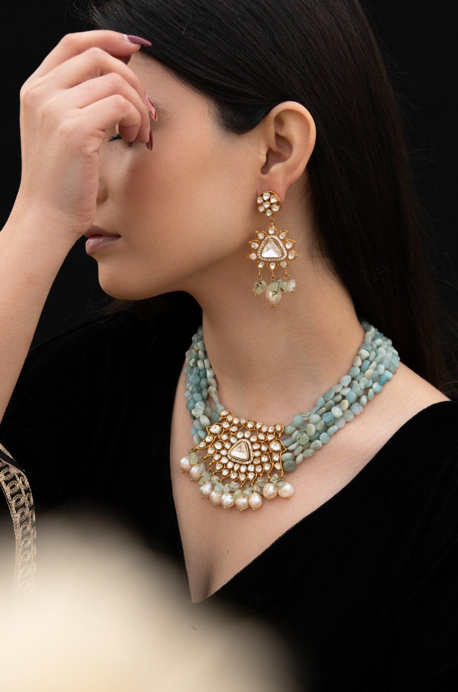 Turquoise Splendor Necklace Set - Dyulokha