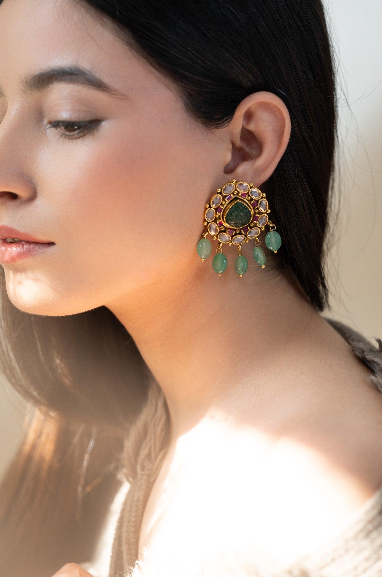 Green Radiance Studs - Dyulokha