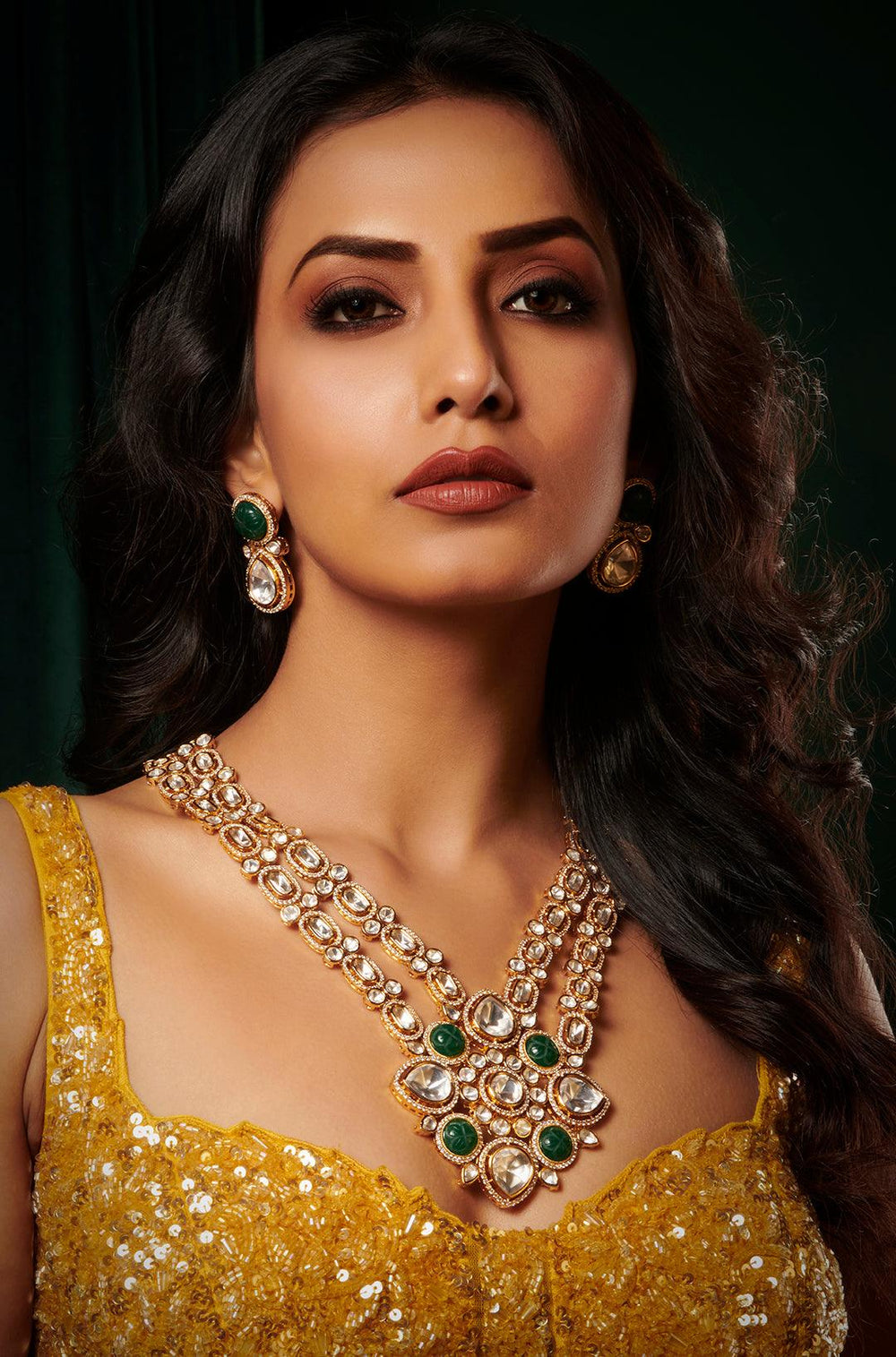 Radiant Kundan Layered Necklace Set - Dyulokha