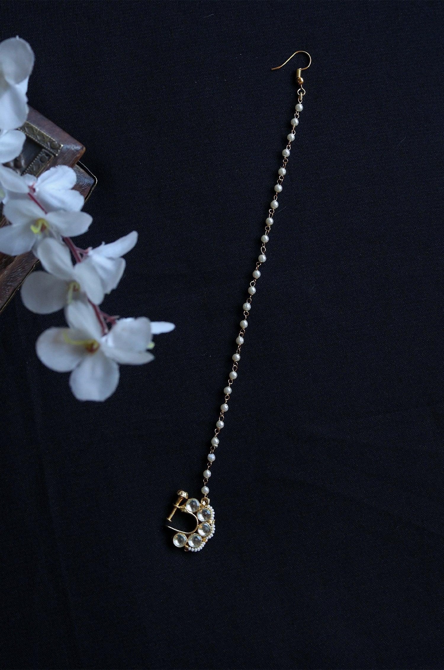 Radiant Kundan Nose Ring - Dyulokha