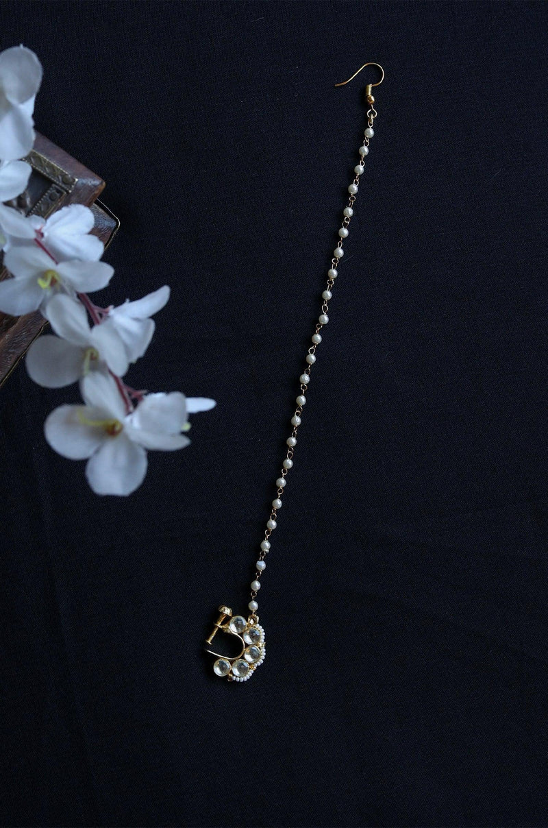 Radiant Kundan Nose Ring - Dyulokha