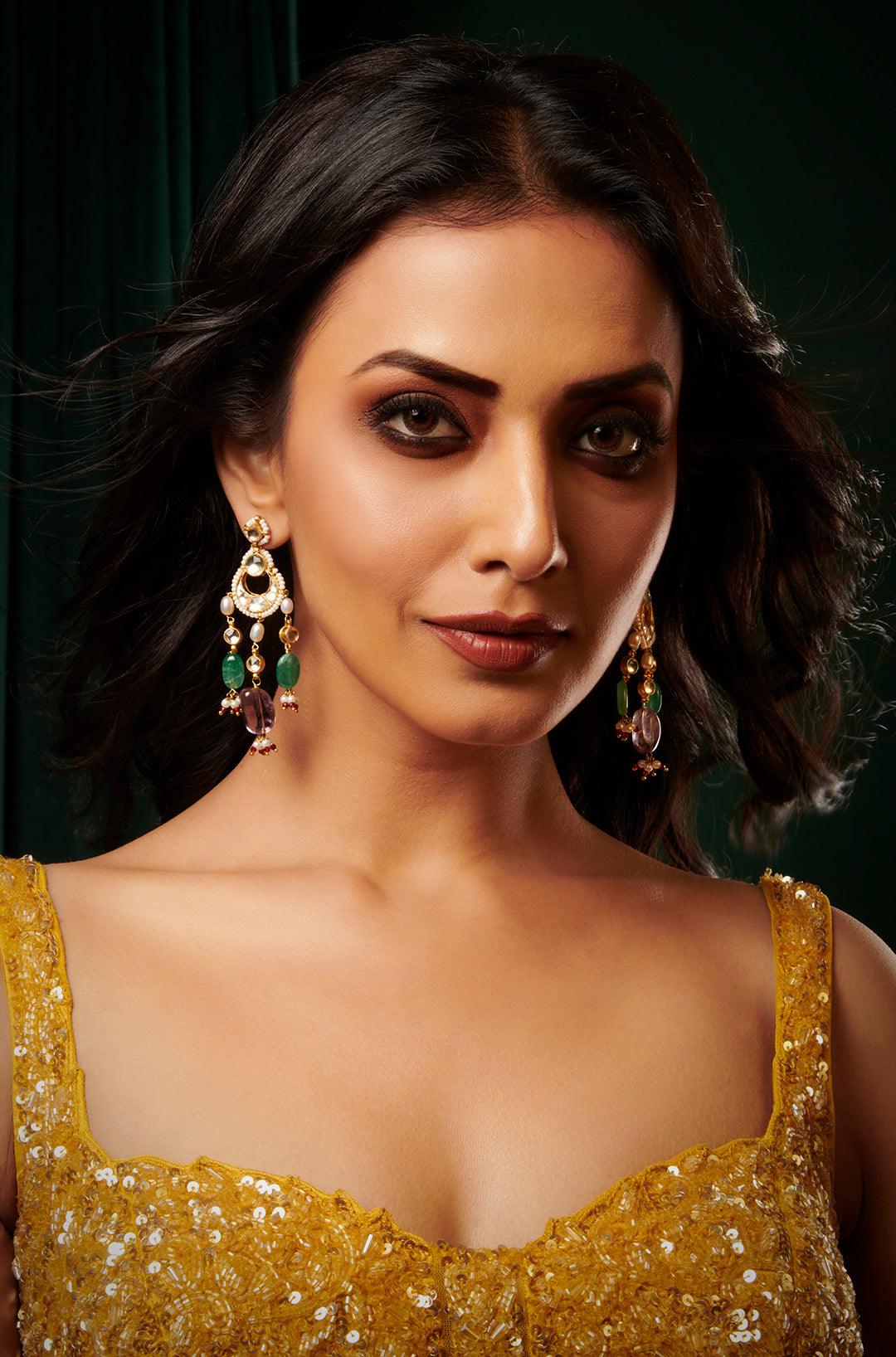 Radiant Kundan Earrings - Dyulokha