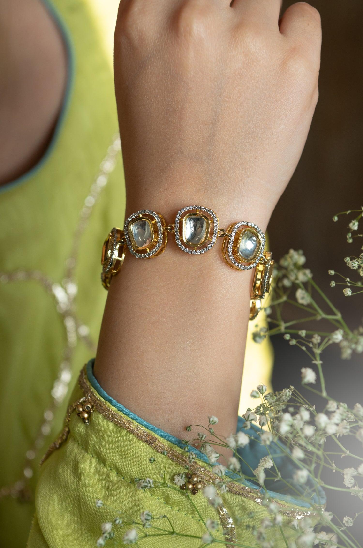 Polki Sparkle Bracelet - Dyulokha