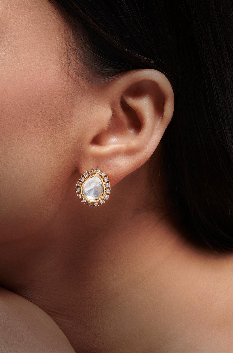 Polki Sparkle Studs - Dyulokha