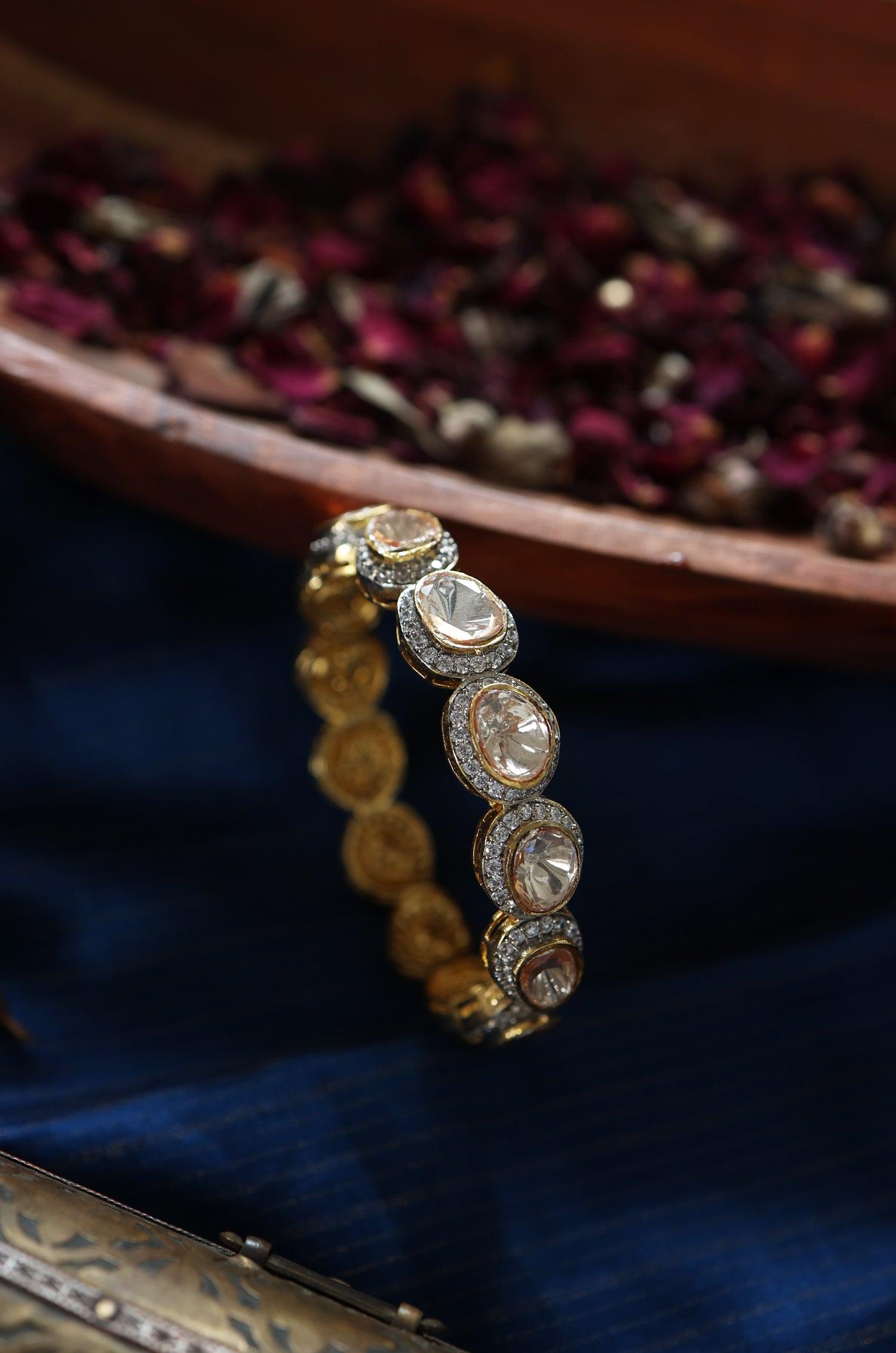 Dazzling Polki Bangle - Dyulokha