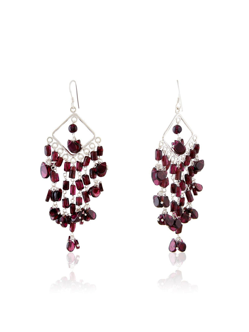 Garnet Glow Danglers - Dyulokha