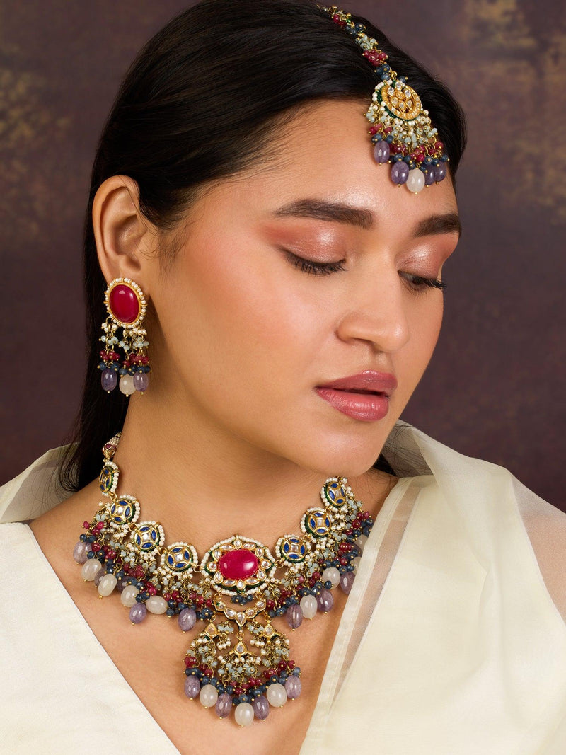 Cultural Rich Maangtikka Choker set - Dyulokha